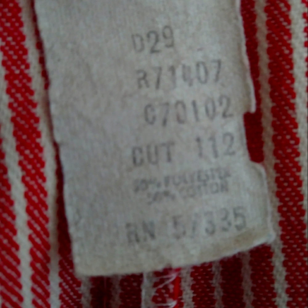 Sears Vintage Infant Pinstripe Railroad Train Jumper Bib Conductor Overalls - Picture 6 of 13